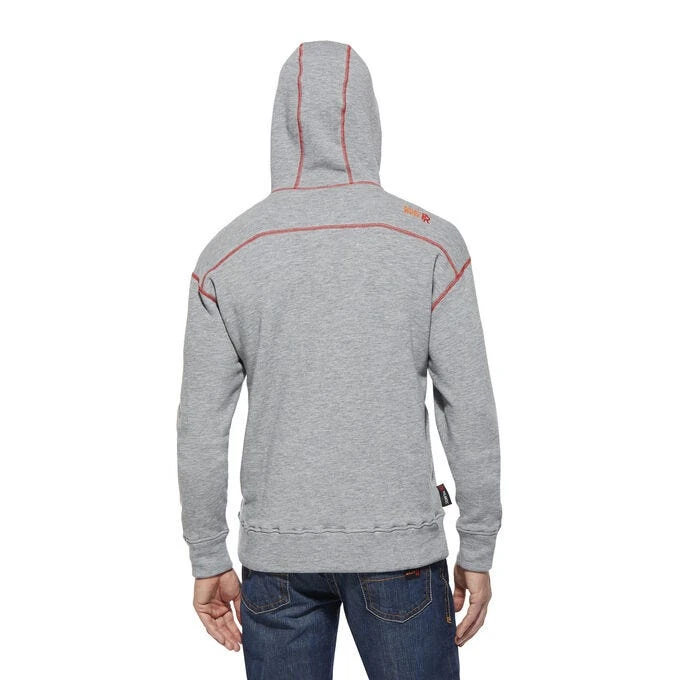 Ariat Work FR Sweatshirts: FR Polartec 10014867 Water-Resistant Men's Heather Grey Hoodie 2 Ariat Work FR Sweatshirts: FR Polartec 10014867 Water-Resistant Men's Heather Grey Hoodie - Image 2