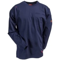 Ariat Work FR Shirts: FR Air Lightweight Men's Navy 10022327 Long Sleeve Shirt -Work Clothes Discount Store 10022327 1
