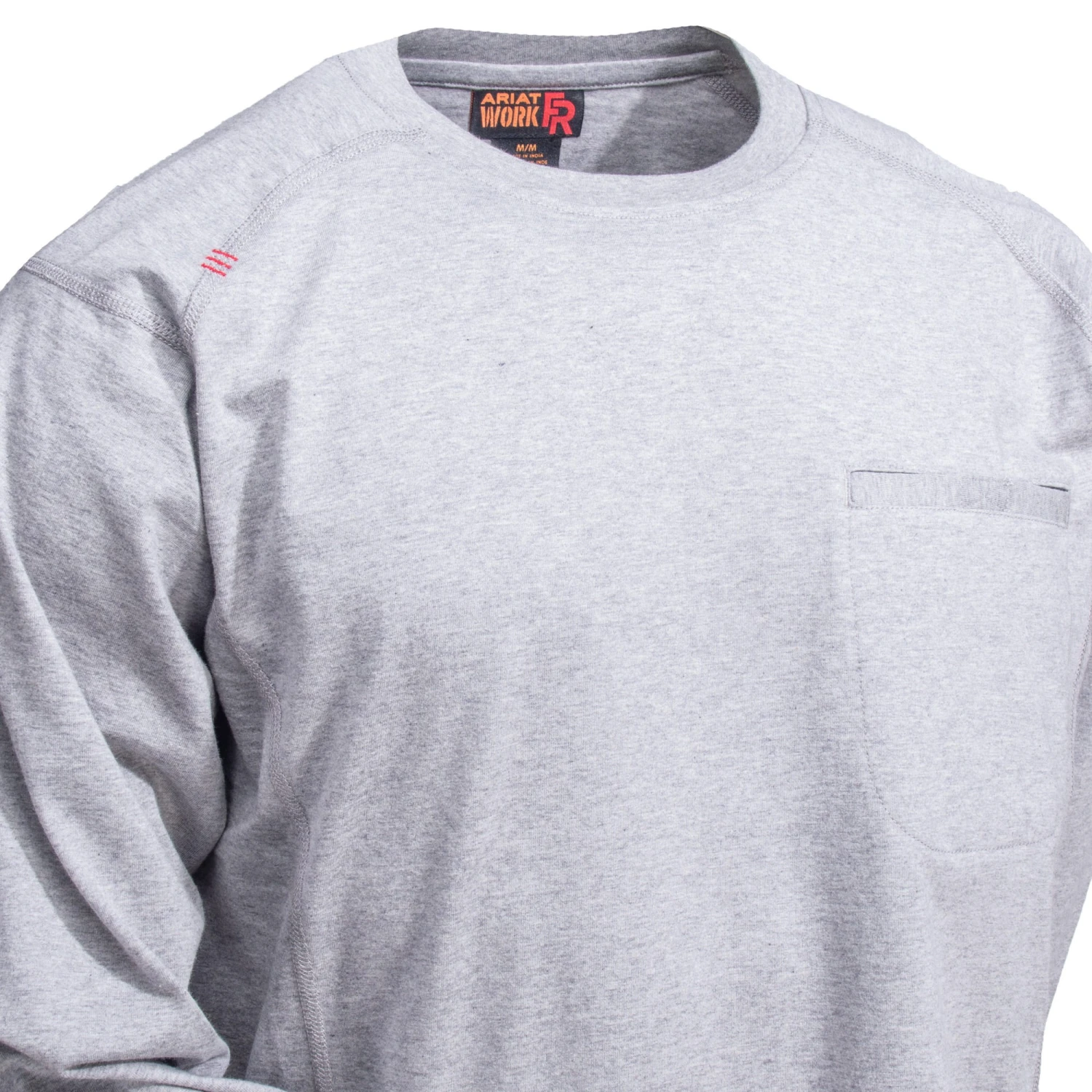 Ariat Work FR Shirts: Men's 10022329 Silver Fox Heather FR Air Crew Shirt 2 Ariat Work FR Shirts: Men's 10022329 Silver Fox Heather FR Air Crew Shirt - Image 2