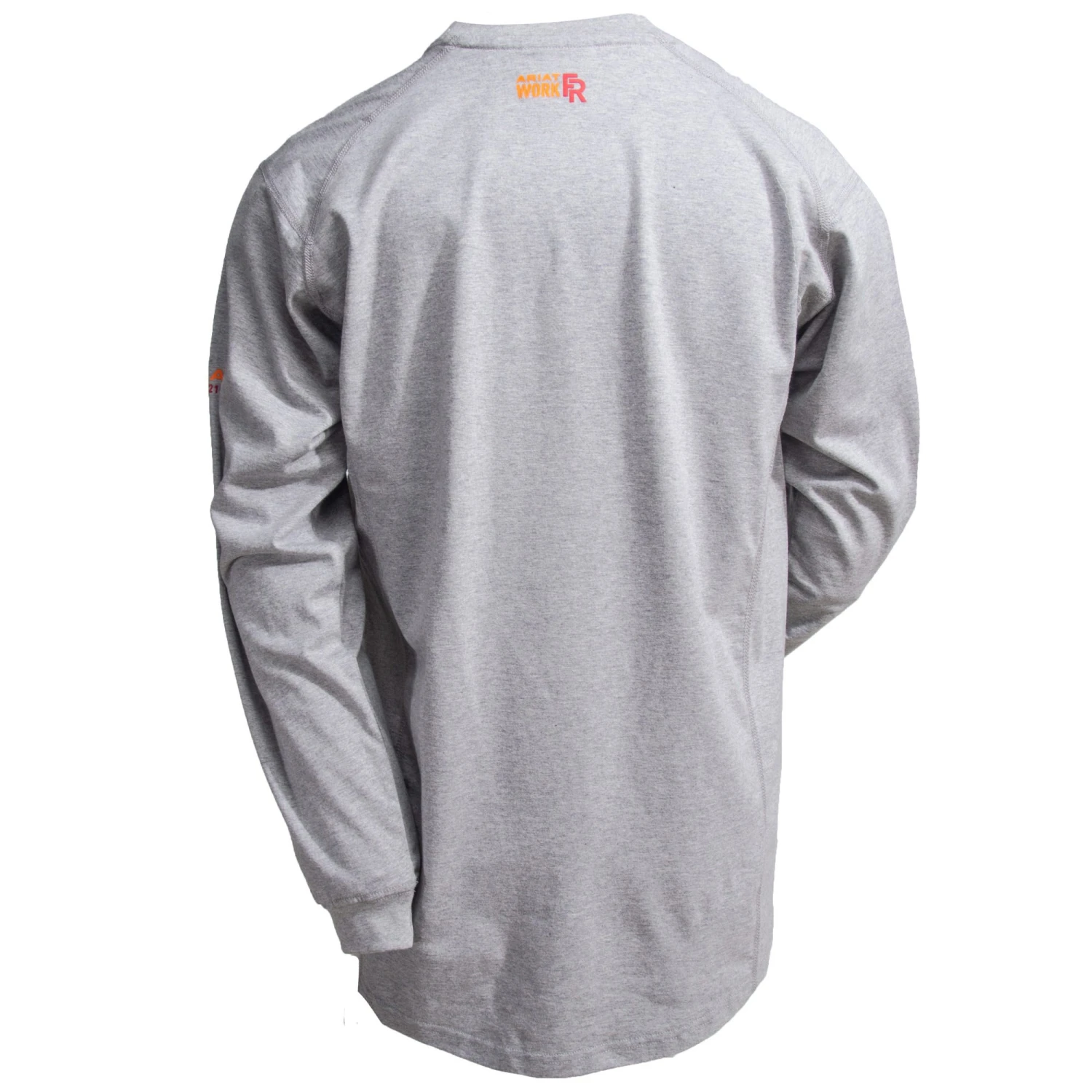 Ariat Work FR Shirts: Men's 10022329 Silver Fox Heather FR Air Crew Shirt 3 Ariat Work FR Shirts: Men's 10022329 Silver Fox Heather FR Air Crew Shirt - Image 3