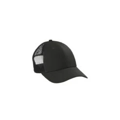 CornerStone Hats: CS811 BLK Black Canvas Mesh Back Cap