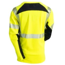 CAT Apparel Shirts: Men's FR Performance Hi-Vis 1630007 11312 Long Sleeve Crew Shirt -Work Clothes Discount Store 1630007 11312 4