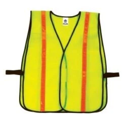 Ergodyne Vest: 8040HL Lime GloWear Non Certified Standard Hi Gloss Vest