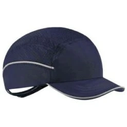 Ergodyne Caps: Men's 8965 Navy Skullerz Short Brim W/ LED Lighting Bump Cap