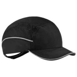 Ergodyne Caps: Men's 8965 Black Skullerz Short Brim W/ LED Lighting Bump Cap