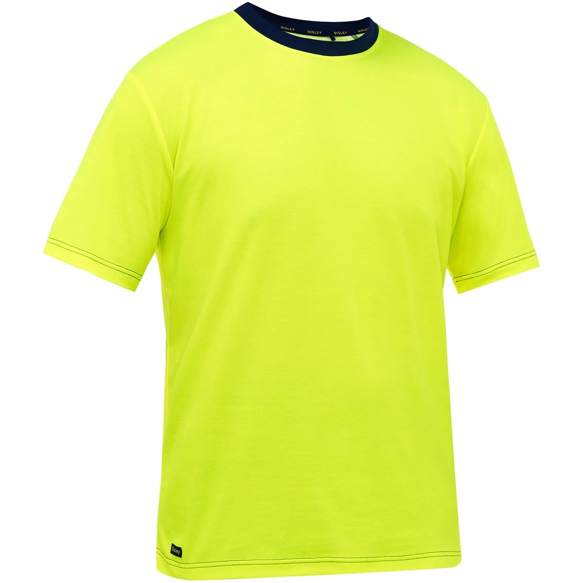 Bisley By PIP Shirts: Men's 310M1118 Y Yellow High Vis Non-ANSI Short Sleeve Work T-Shirt 1 Bisley By PIP Shirts: Men's 310M1118 Y Yellow High Vis Non-ANSI Short Sleeve Work T-Shirt