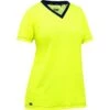Bisley By PIP Shirts: Women's 310W1118 Y Yellow Non-ANSI Short Sleeve V Neck T-Shirt