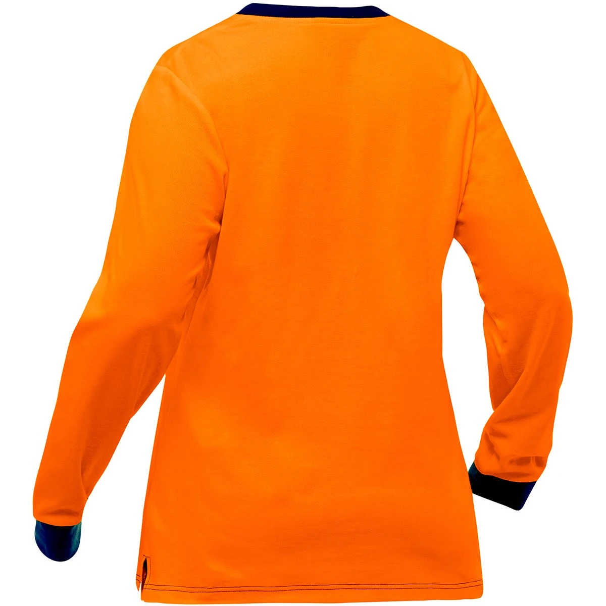 Bisley By PIP Shirts: Women's 310W6118 O Orange Non-ANSI Long Sleeve V Neck Shirt 2 Bisley By PIP Shirts: Women's 310W6118 O Orange Non-ANSI Long Sleeve V Neck Shirt - Image 2