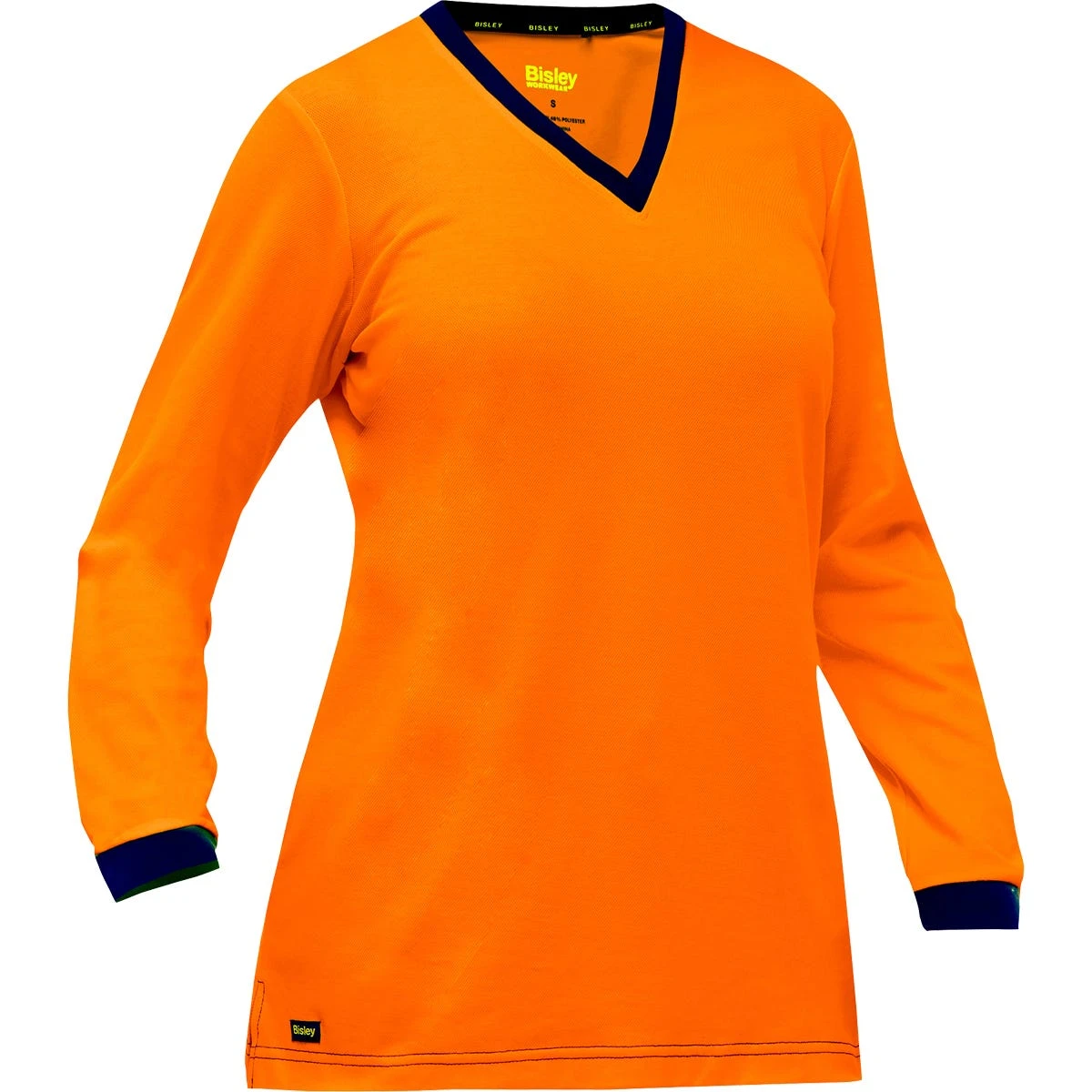 Bisley By PIP Shirts: Women's 310W6118 O Orange Non-ANSI Long Sleeve V Neck Shirt 1 Bisley By PIP Shirts: Women's 310W6118 O Orange Non-ANSI Long Sleeve V Neck Shirt