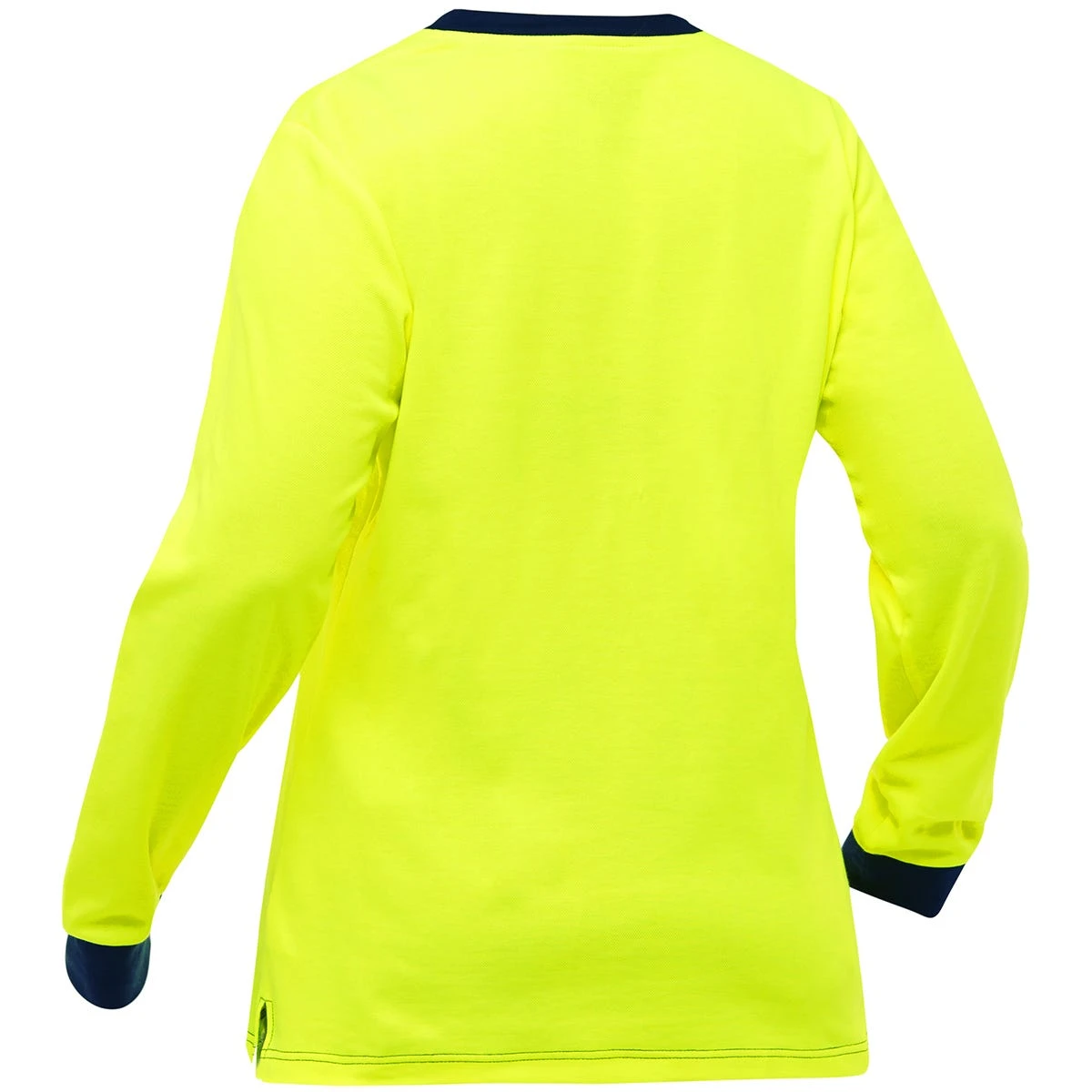 Bisley By PIP Shirts: Women's 310W6118 Y Yellow Non-ANSI Long Sleeve V Neck Shirt 2 Bisley By PIP Shirts: Women's 310W6118 Y Yellow Non-ANSI Long Sleeve V Neck Shirt - Image 2