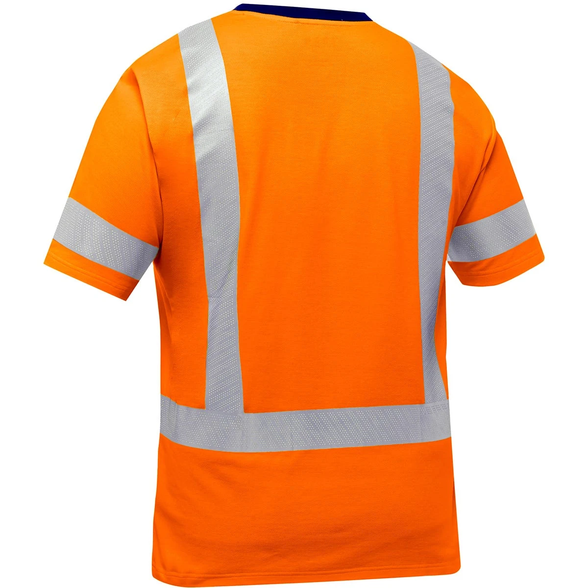 Bisley By PIP Shirts: Men's 313M1118H O Orange ANSI Type R Class 3 Short Sleeve T-Shirt 2 Bisley By PIP Shirts: Men's 313M1118H O Orange ANSI Type R Class 3 Short Sleeve T-Shirt - Image 2