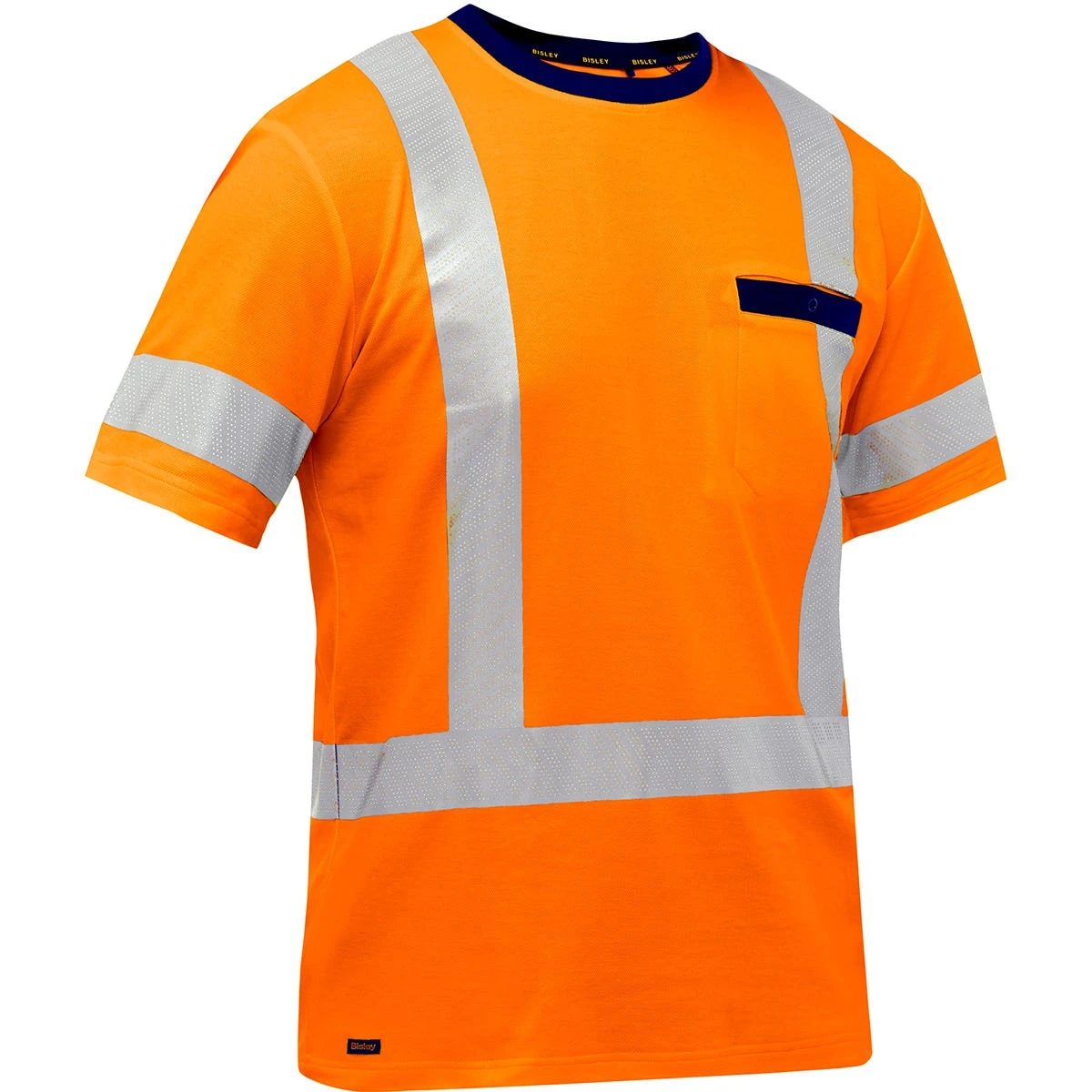 Bisley By PIP Shirts: Men's 313M1118H O Orange ANSI Type R Class 3 Short Sleeve T-Shirt 1 Bisley By PIP Shirts: Men's 313M1118H O Orange ANSI Type R Class 3 Short Sleeve T-Shirt