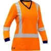 Bisley By PIP Shirts: Women's 313W6118X O Orange ANSI Type R Class 3 CSA Z96 X-Back Long Sleeve Shirt