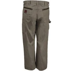 Wrangler Riggs Jeans: Men's Bark Brown 3W020 BR Cotton Ripstop Carpenter Jeans -Work Clothes Discount Store 3w020br wranglerb 01