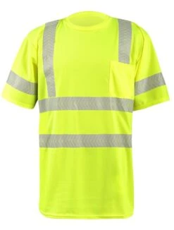 OccuNomix Shirts: Men's LUX TSSP3B Yellow Segmented Tape Short Sleeve Class 3 T-Shirt
