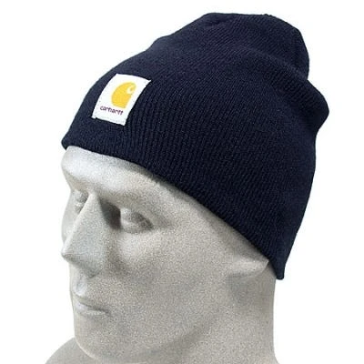 Carhartt Hats: Acrylic Knit Beanie A205 BLK 1 Carhartt Hats: Acrylic Knit Beanie A205 BLK
