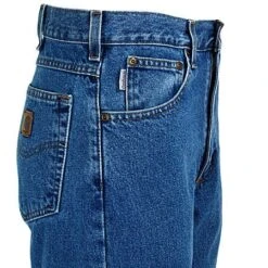 Carhartt Jeans: Men's B18 DST Stonewash Denim Traditional Fit Jeans -Work Clothes Discount Store b18stw carharttr 01 1