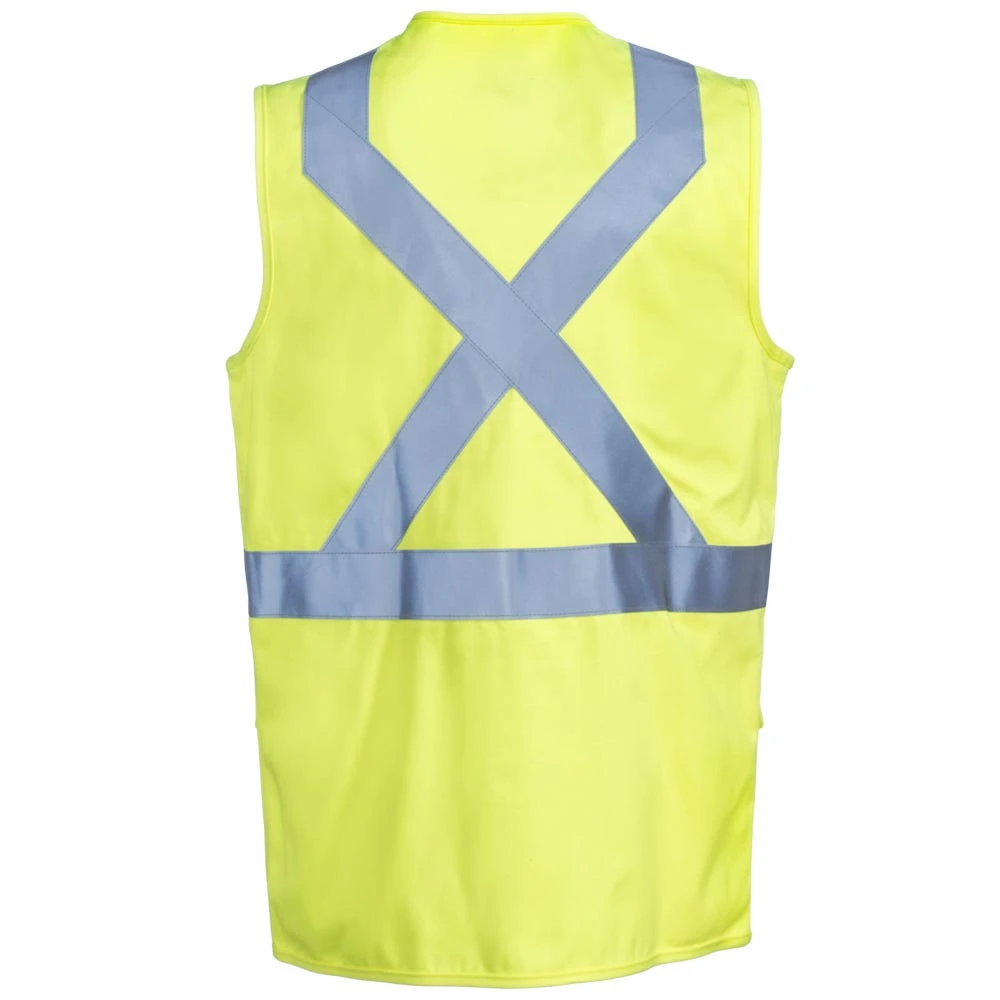Black Stallion Vests: Men's VF1110 HY Hi Vis Yellow TruGuard 250 FR Safety Vest 1 Black Stallion Vests: Men's VF1110 HY Hi Vis Yellow TruGuard 250 FR Safety Vest