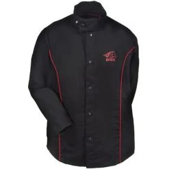 Black Stallion Jackets: Men's Black B9C BSX Cotton Flame-Resistant Welding Jacket -Work Clothes Discount Store bsx b9c bk f 01