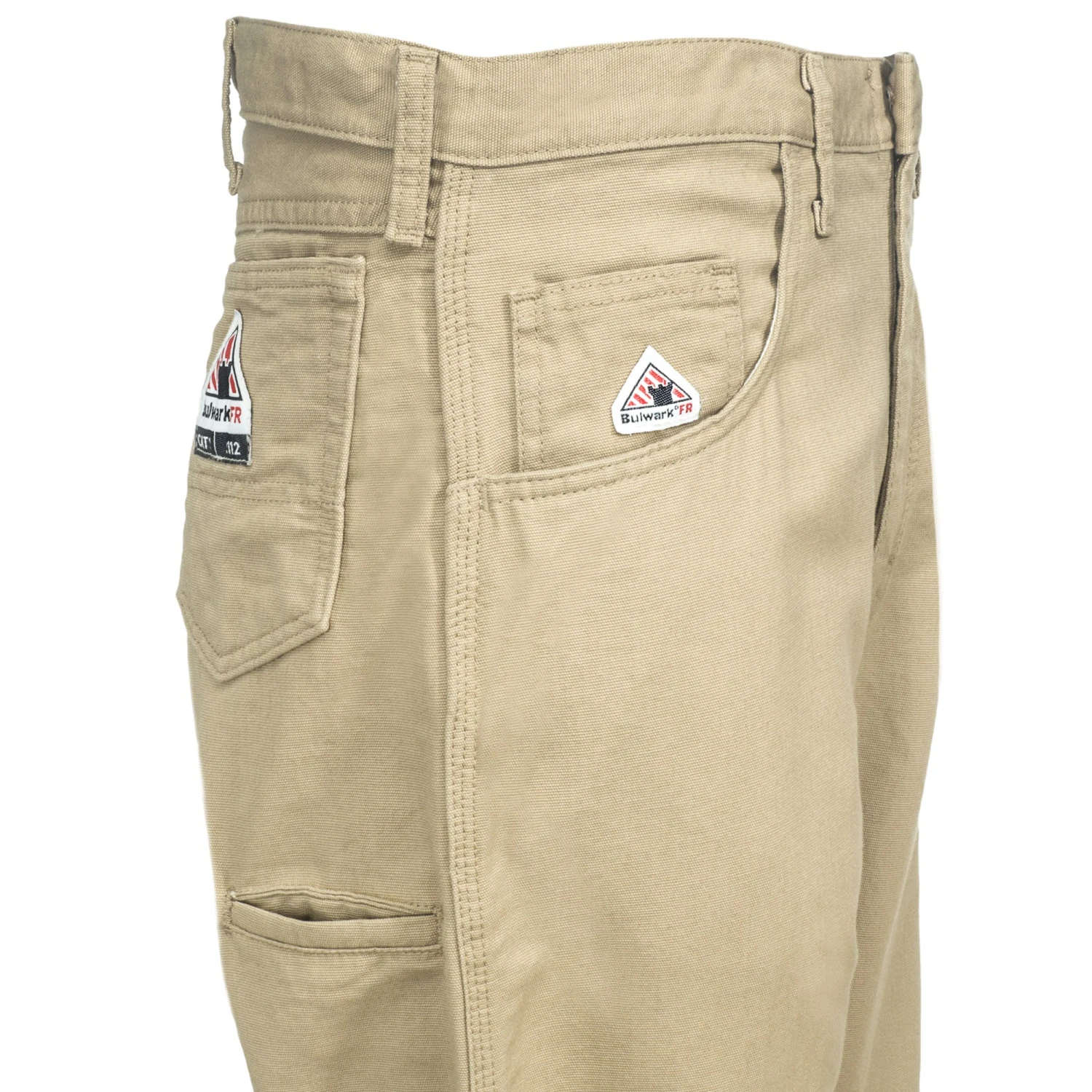 Bulwark Pants: Men's Flame-Resistant PLJ6 KH Khaki Excel Canvas Pants 1 Bulwark Pants: Men's Flame-Resistant PLJ6 KH Khaki Excel Canvas Pants