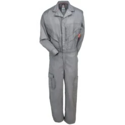 Bulwark Coveralls: Men's QC10 GY IQ Series Endurance FR Grey Premium Coveralls -Work Clothes Discount Store bulwark qc10gy f 01
