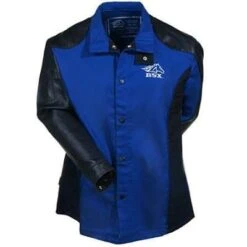 Black Stallion Jackets: Men's Blue BXRB9C PS Flame-Resistant Welding Jacket 6 Black Stallion Jackets: Men's Blue BXRB9C PS Flame-Resistant Welding Jacket -Work Clothes Discount Store bxrb9c ps bsxf 01 without flame