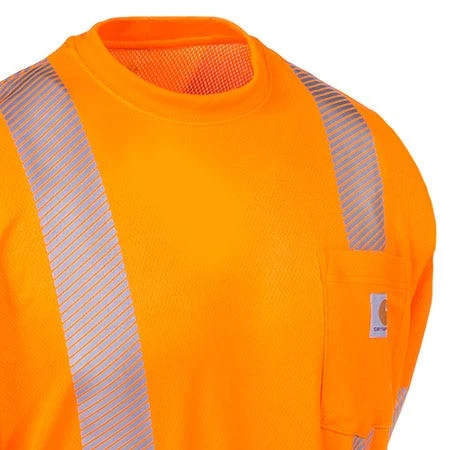 Carhartt Force Shirts: Men's Force Orange 100496 824 Hi Vis Long Sleeve Shirt 2 Carhartt Force Shirts: Men's Force Orange 100496 824 Hi Vis Long Sleeve Shirt - Image 2