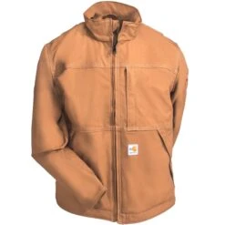 Carhartt Jackets: Men's 102179 211 Carhartt Brown FR Full Swing Quick Duck Jacket -Work Clothes Discount Store carhartt 102179 211 b 01 3