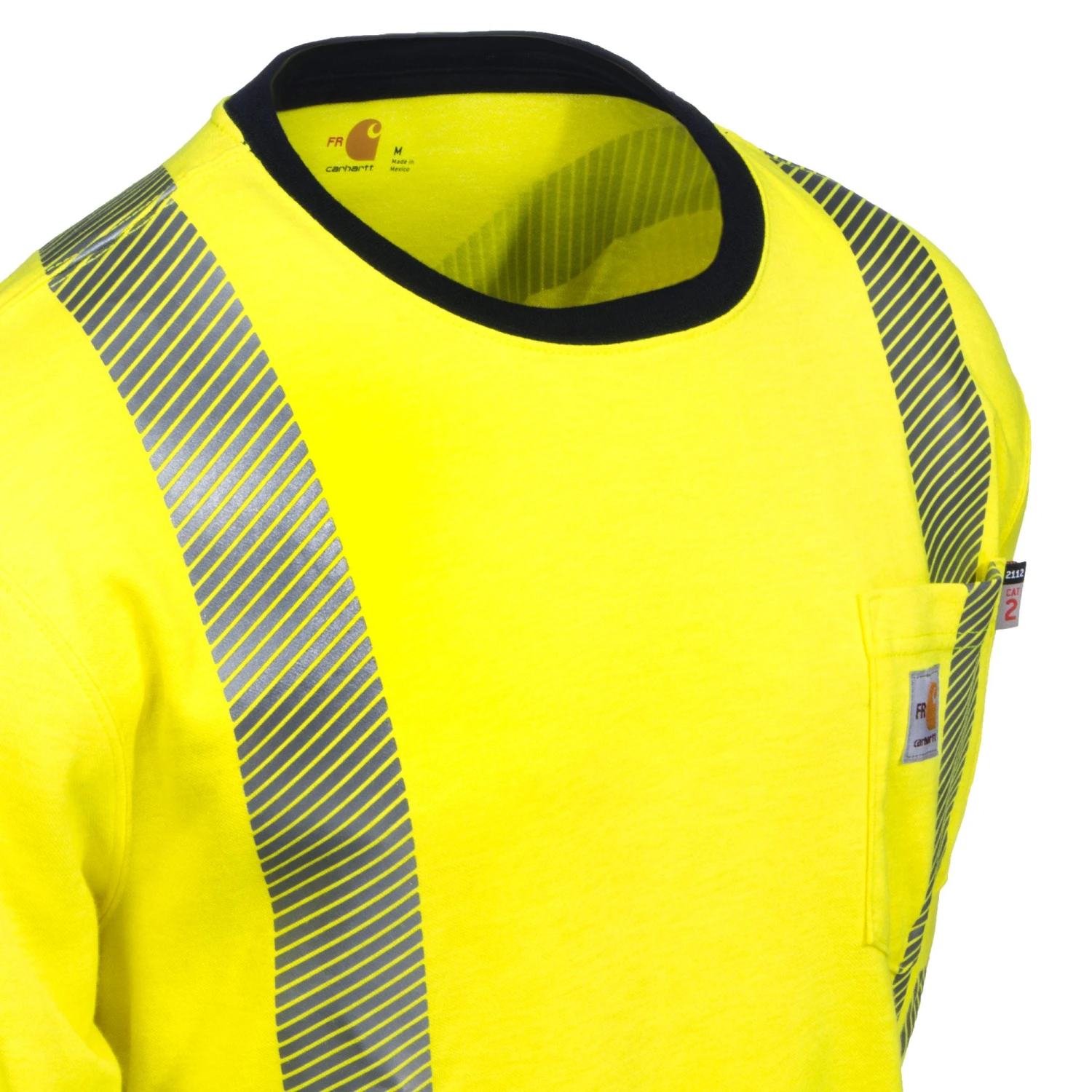Carhartt Shirts: FR High Vis Force Men's 102905 323 Long Sleeve T-Shirt 2 Carhartt Shirts: FR High Vis Force Men's 102905 323 Long Sleeve T-Shirt - Image 2