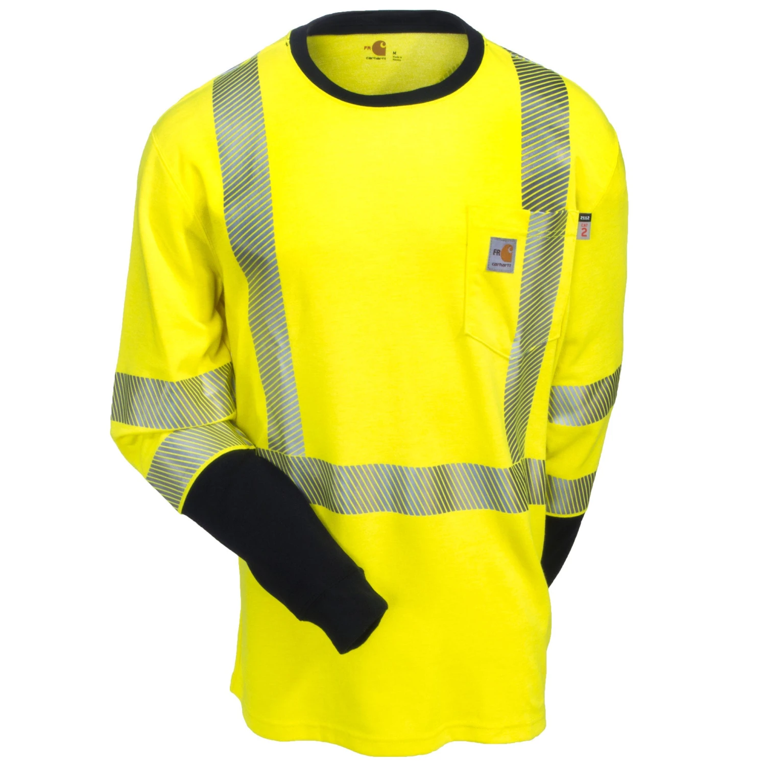 Carhartt Shirts: FR High Vis Force Men's 102905 323 Long Sleeve T-Shirt 3 Carhartt Shirts: FR High Vis Force Men's 102905 323 Long Sleeve T-Shirt - Image 3