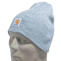 Carhartt Hats: Heather Grey A205 HGY Acrylic Beanie Winter Work Hat -Work Clothes Discount Store carhartt a205 hgy p 01
