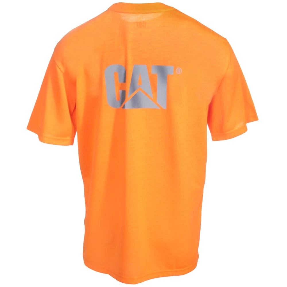 CAT Apparel Shirts: Men's 1510499 607 Hi Vis Orange Trademark Shirt 1 CAT Apparel Shirts: Men's 1510499 607 Hi Vis Orange Trademark Shirt