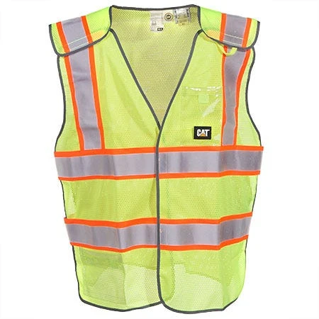 CAT Apparel Vests: 1322029 407 Hi Vis Yellow 5 Point Breakaway Safety Vest 2 CAT Apparel Vests: 1322029 407 Hi Vis Yellow 5 Point Breakaway Safety Vest - Image 2