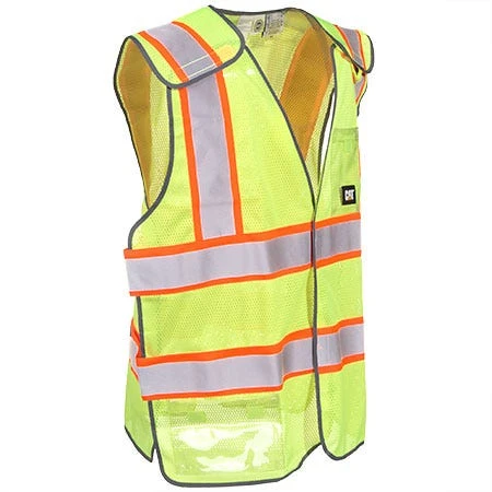 CAT Apparel Vests: 1322029 407 Hi Vis Yellow 5 Point Breakaway Safety Vest 3 CAT Apparel Vests: 1322029 407 Hi Vis Yellow 5 Point Breakaway Safety Vest - Image 3