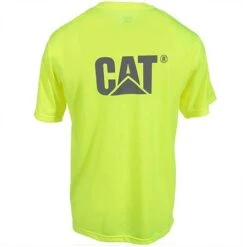 CAT Apparel Shirts: Men's Hi Vis Yellow 1510499 407 Trademark Pocket Tee Shirt