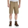 Carhartt Shorts: Men's 103542 253 Dark Khaki Rugged Flex Rigby Cargo Shorts