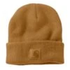 Carhartt Hats: 101070 BRN Carhartt Brown Black Label Watch Hat