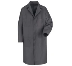 Red Kap Work Clothes: Men's Charcoal Full Lenght Shop Coat KT30 CH