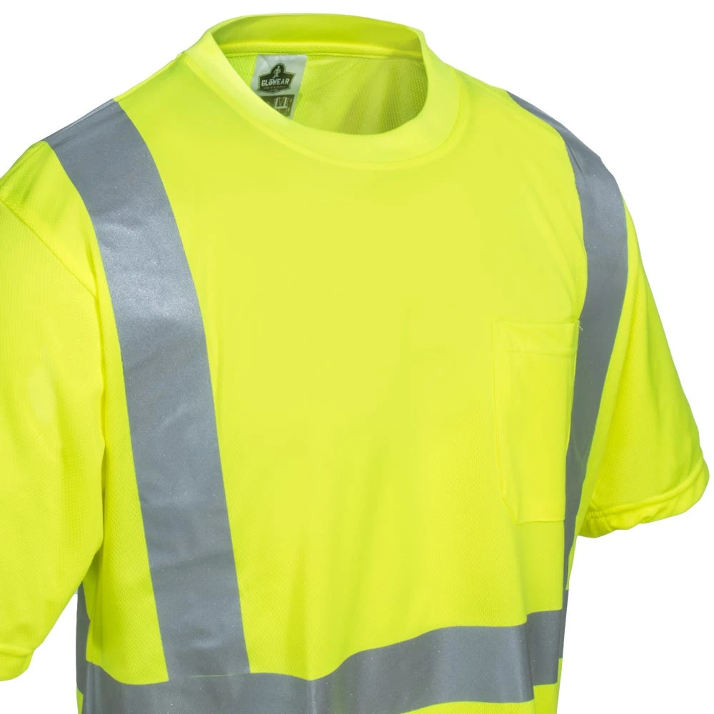 Ergodyne GloWear Men's 8289 Class 2 Economy Hi-Vis Lime Green T-Shirt 2 Ergodyne GloWear Men's 8289 Class 2 Economy Hi-Vis Lime Green T-Shirt - Image 2