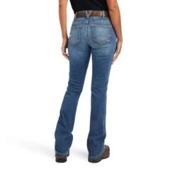 Ariat Rebar Jeans: Women's 10041067 Malibu Riveter Boot Cut Jean -Work Clothes Discount Store f22 wms work 10041067 back