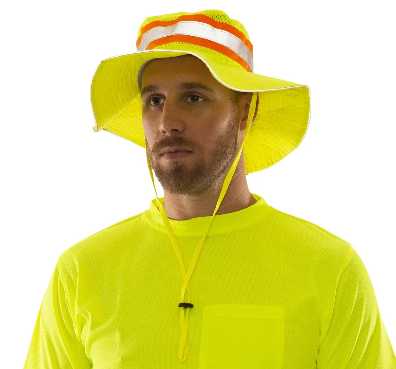 Tingley Hats: Unisex H73222 Fluorescent Yellow Job Sight Ranger Hat 2 Tingley Hats: Unisex H73222 Fluorescent Yellow Job Sight Ranger Hat - Image 2