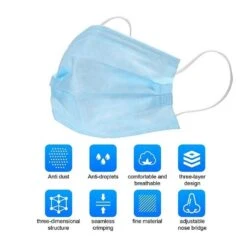 Non-Surgical Masks: LIBG 1891KD Blue 3 Layer Protection Children's Face Mask 50 Count 6 Non-Surgical Masks: LIBG 1891KD Blue 3 Layer Protection Children's Face Mask 50 Count -Work Clothes Discount Store h7c92e95f099f45d09ac46057ed3af024r 1 2