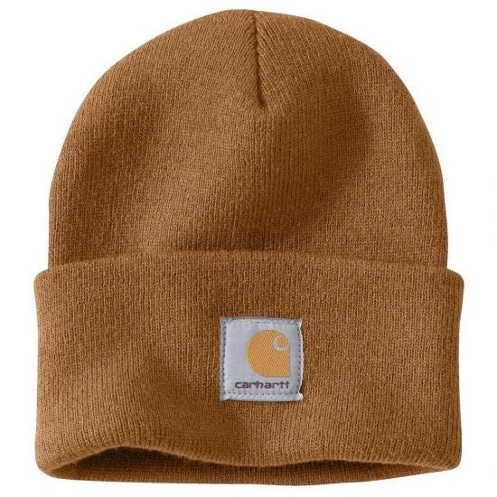 Carhartt Caps: Brown Acrylic Watch Cap A18 BRN 1 Carhartt Caps: Brown Acrylic Watch Cap A18 BRN