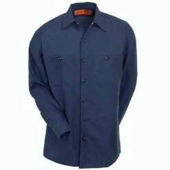 Red Kap Shirts: Men's Dark Navy SC30 DN Cotton Work Shirt -Work Clothes Discount Store image 49722 1