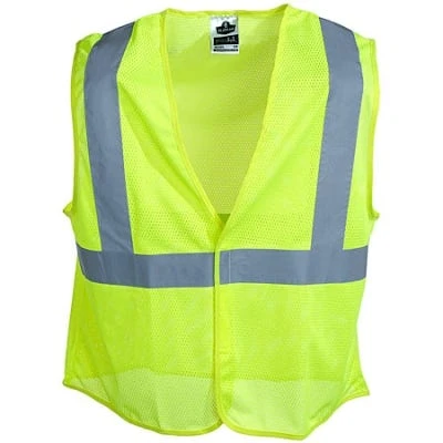 Ergodyne Vests: GloWear 8205HL LIM Lime Green Class 2 Super Econo Vest 1 Ergodyne Vests: GloWear 8205HL LIM Lime Green Class 2 Super Econo Vest