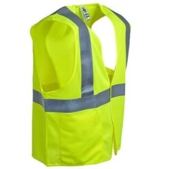 Ergodyne Vest: Class 2 Lime Solid Fabric Vest 8225 HL -Work Clothes Discount Store image 52676