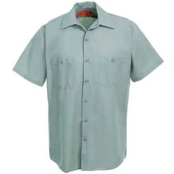 Red Kap Shirts: Men's Green SP24 LG Short-Sleeve Lightweight Work Shirt -Work Clothes Discount Store image 65418 1