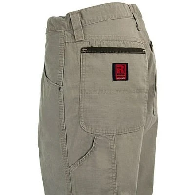 Wrangler Riggs Jeans: Men's Dark Khaki 3W020 DK Cotton Ripstop Carpenter Jeans 1 Wrangler Riggs Jeans: Men's Dark Khaki 3W020 DK Cotton Ripstop Carpenter Jeans