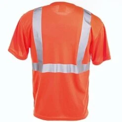 CornerStone Shirts: Men's CS401 SONG Safety Orange High Visibility Tee Shirt -Work Clothes Discount Store image 74249