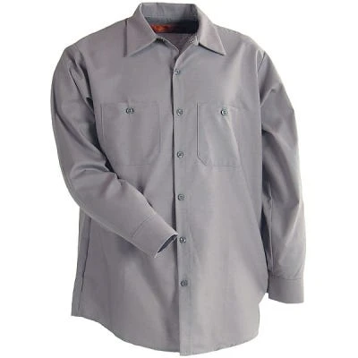 Red Kap Shirts: Men's Grey Long Sleeve Work Shirt SP14 GY 2 Red Kap Shirts: Men's Grey Long Sleeve Work Shirt SP14 GY - Image 2